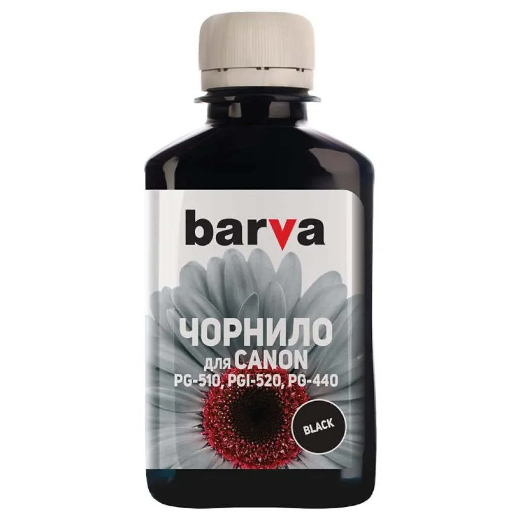 Чернила Barva Canon PGI-5/PGI-425/PGI-450/PGI-520/PG-440/PG-510/PG-512 (Black) (C520-250) 180 г UA