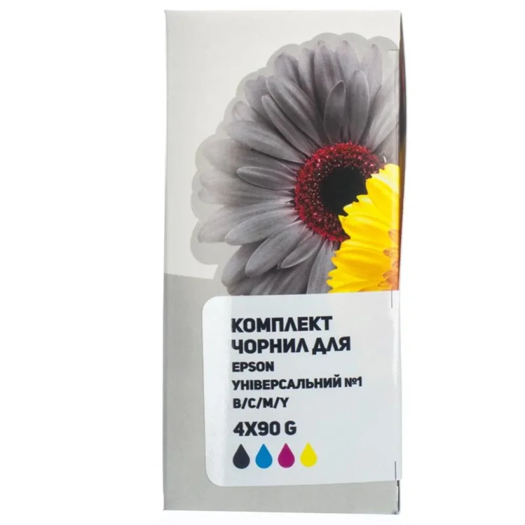 Комплект чернил Barva EPSON Универсальные №1 B/C/M/Y (EU1-090-MP) 4х90 г UA