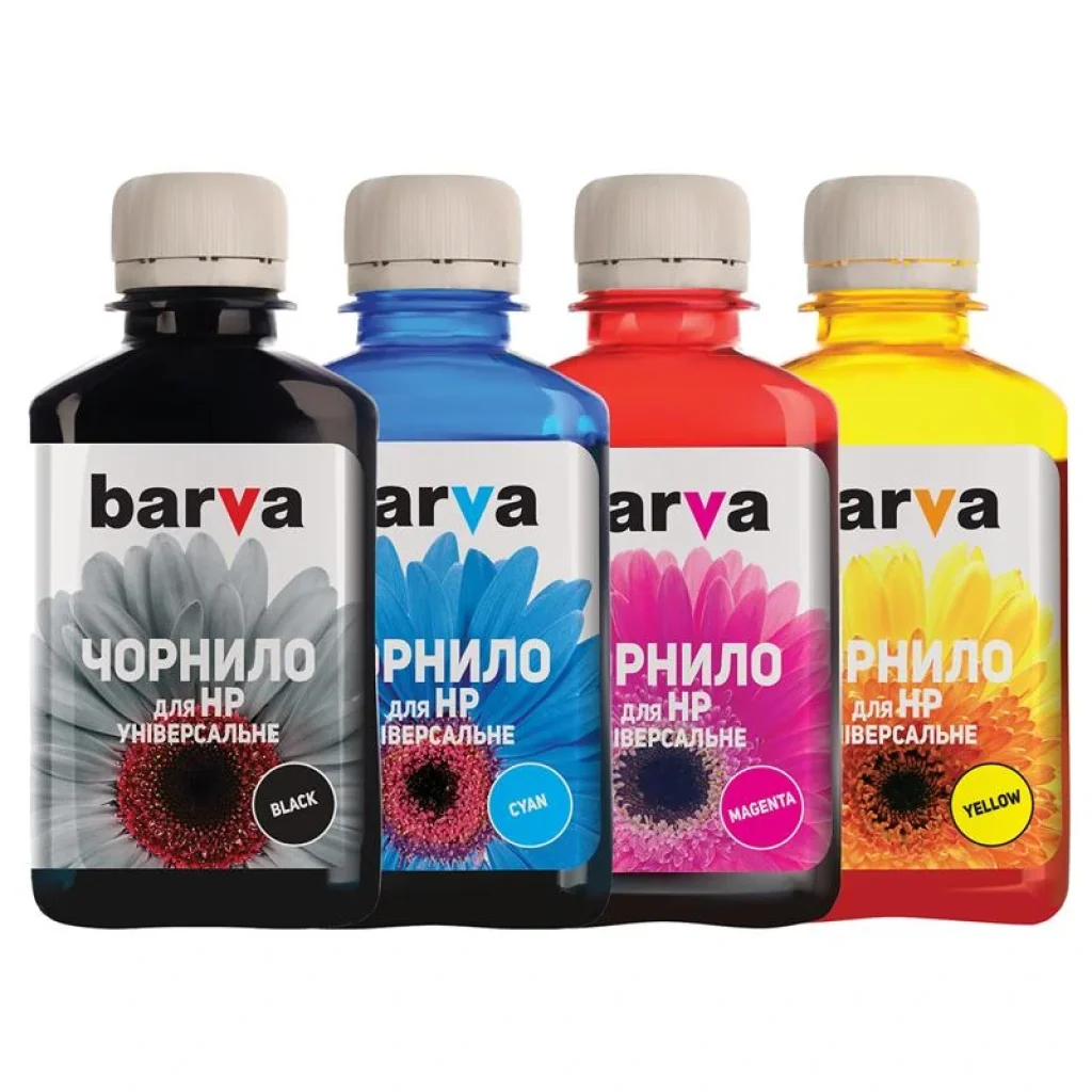 Комплект чернил Barva HP Универсальные №3 B/C/M/Y (HU3-180-MP) 4х180 г UA