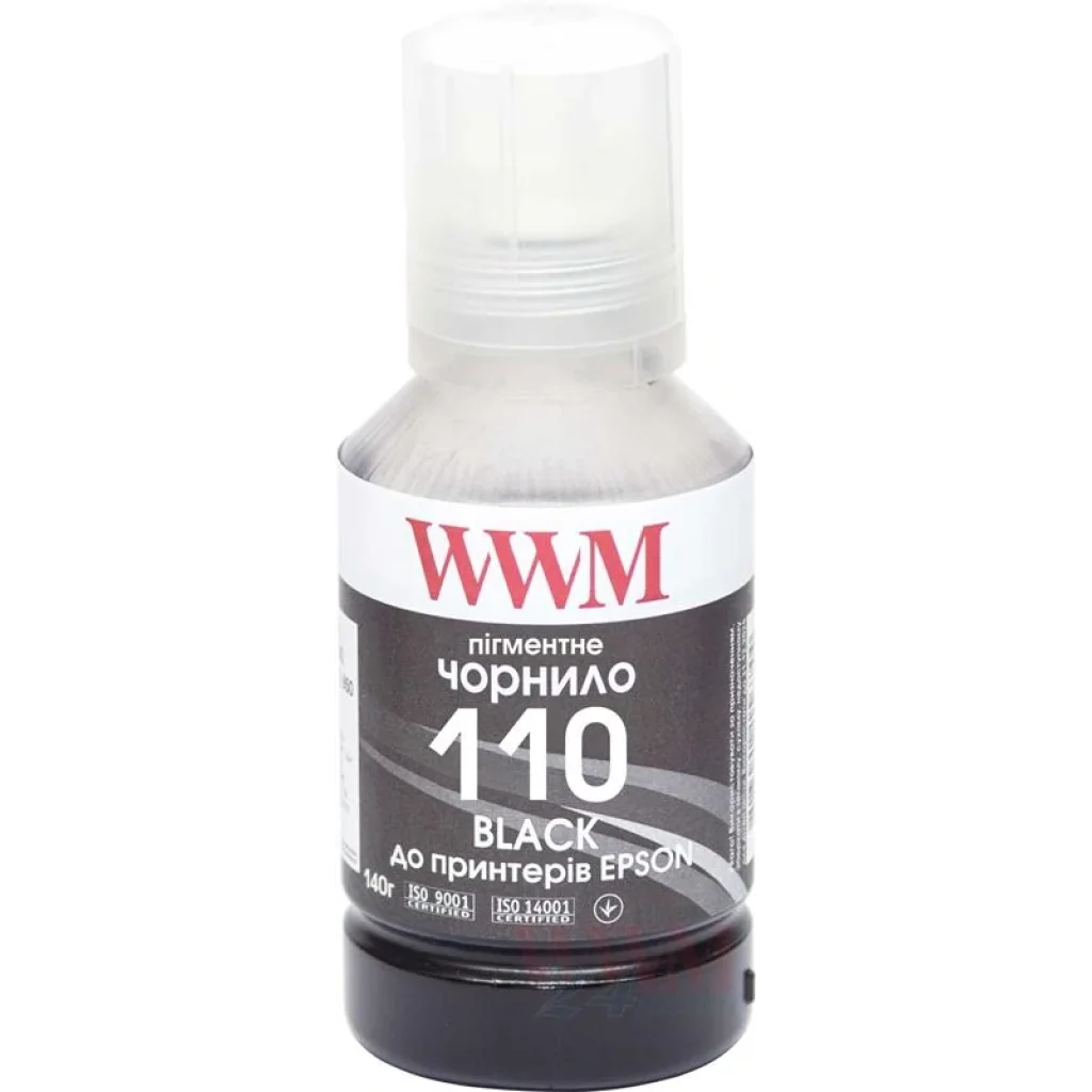 Чорнила WWM Epson M1100/M1120 (Black Pigment) (E110BP) 140г UA