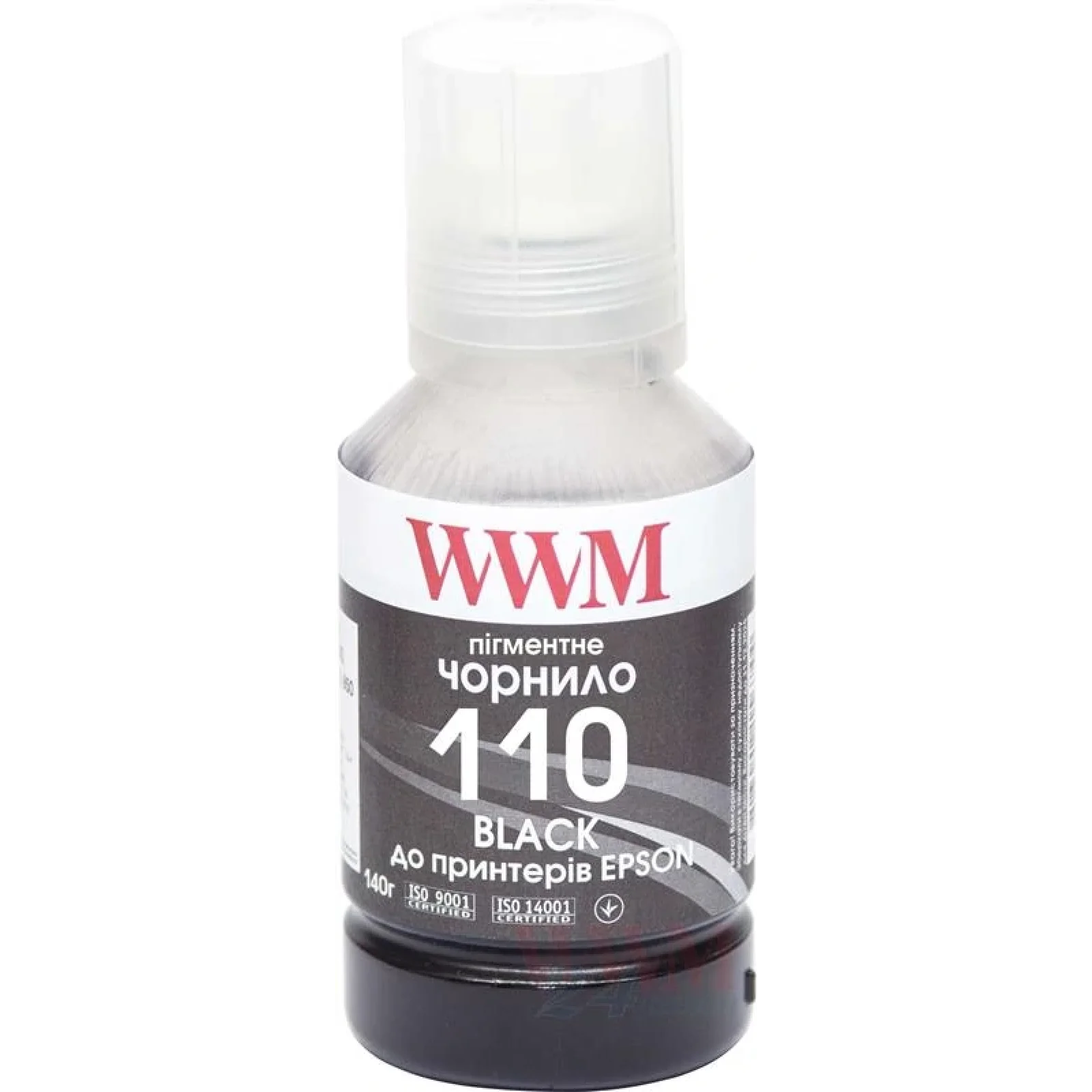 Чернила WWM Epson M1100/M1120 (Black Pigment) (E110BP) 140г UA