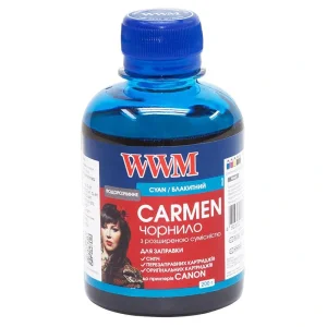 Чорнила WWM Universal Carmen для Сanon серій PIXMA iP/iX/MP/MX/MG Cyan (CU/C) 200г UA