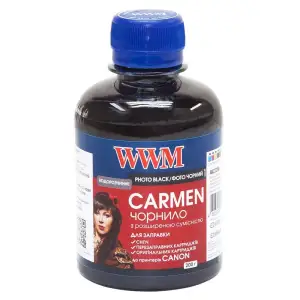 Чорнила WWM Universal Carmen для Сanon серій PIXMA iP/iX/MP/MX/MG Black (CU/PB) 200г UA