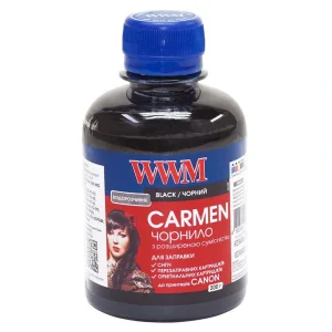 Чорнила WWM Universal Carmen для Сanon серій PIXMA iP/iX/MP/MX/MG Black (CU/B) 200г UA
