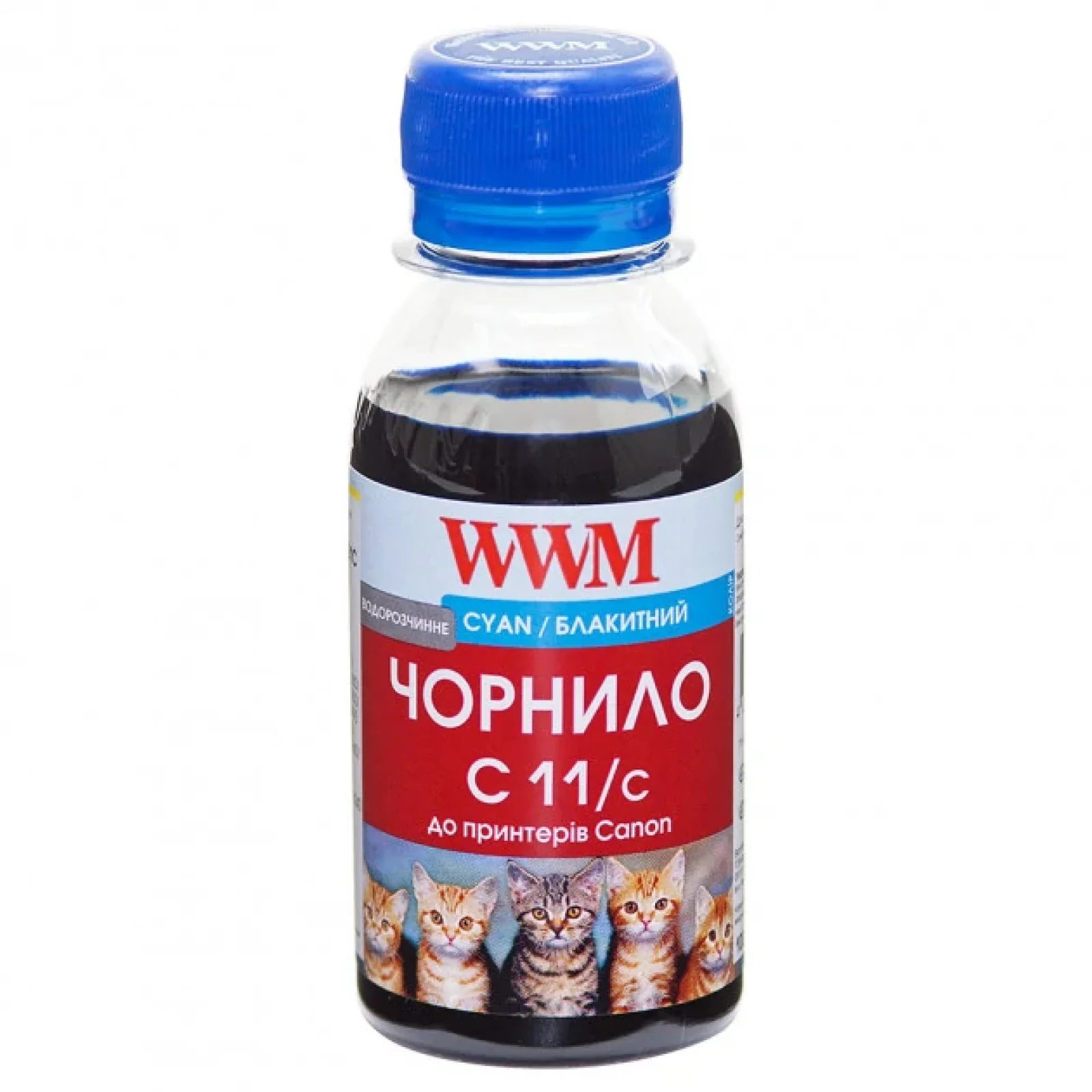 Чернила WWM Canon CL-511С/CL-513С/CLI-521C (Cyan) (C11/C-2) 100г UA