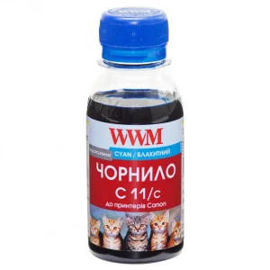Чорнила WWM Canon CL-511С/CL-513С/CLI-521C (Cyan) (C11/C-2) 100г UA