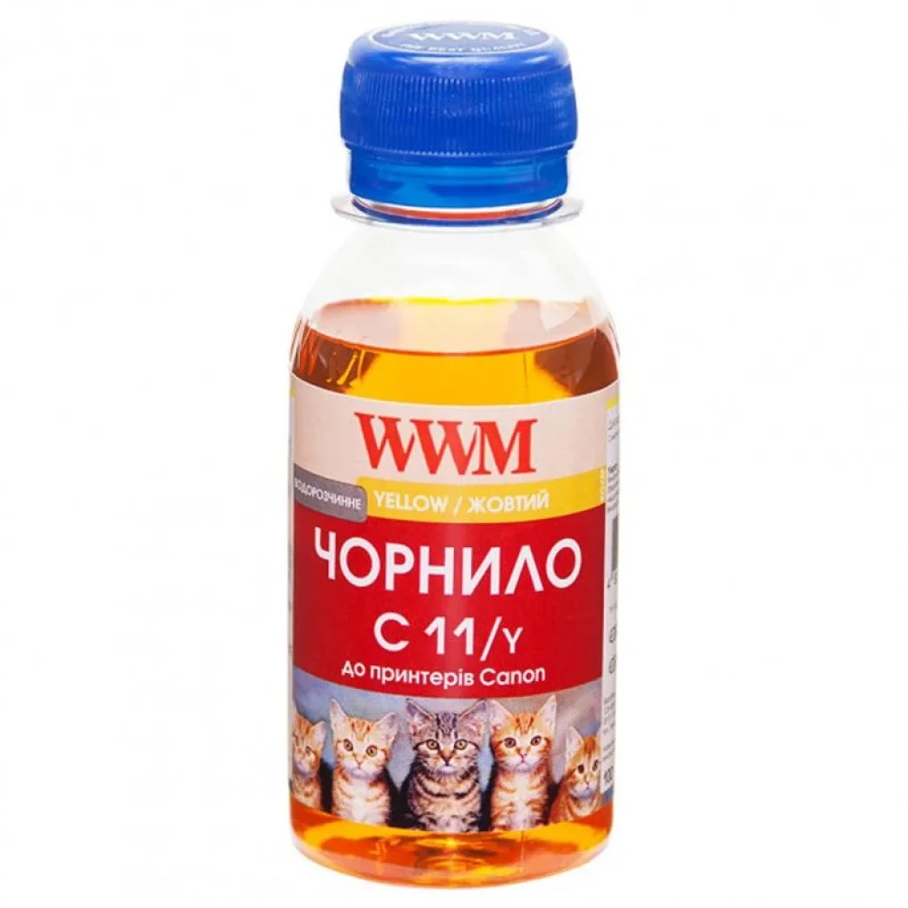 Чорнила WWM Canon CL-511С/CL-513С/CLI-521Y (Yellow) (C11/Y-2) 100г UA