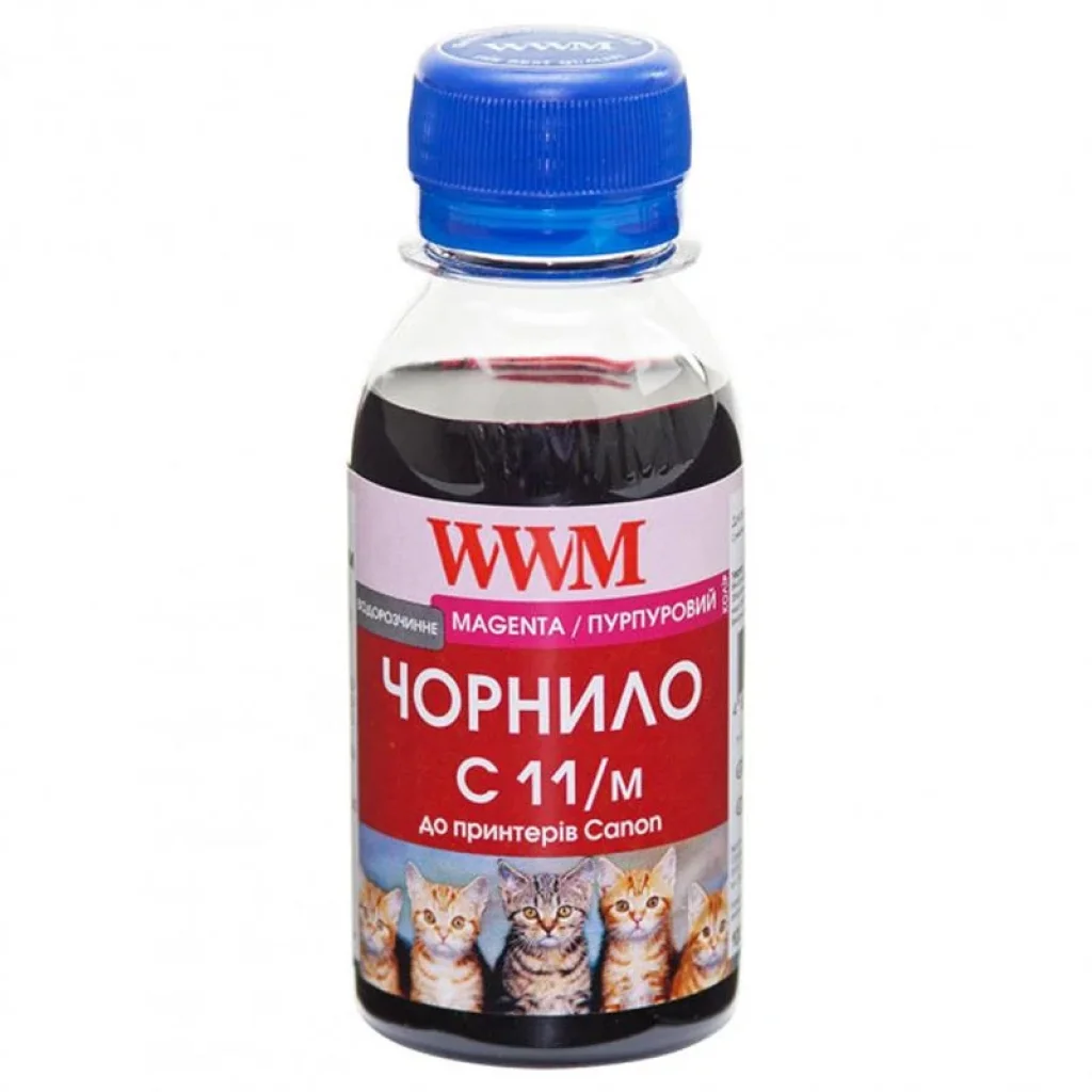 Чорнила WWM Canon CL-511С/CL-513С/CLI-521M (Magenta) (C11/M-2) 100г UA