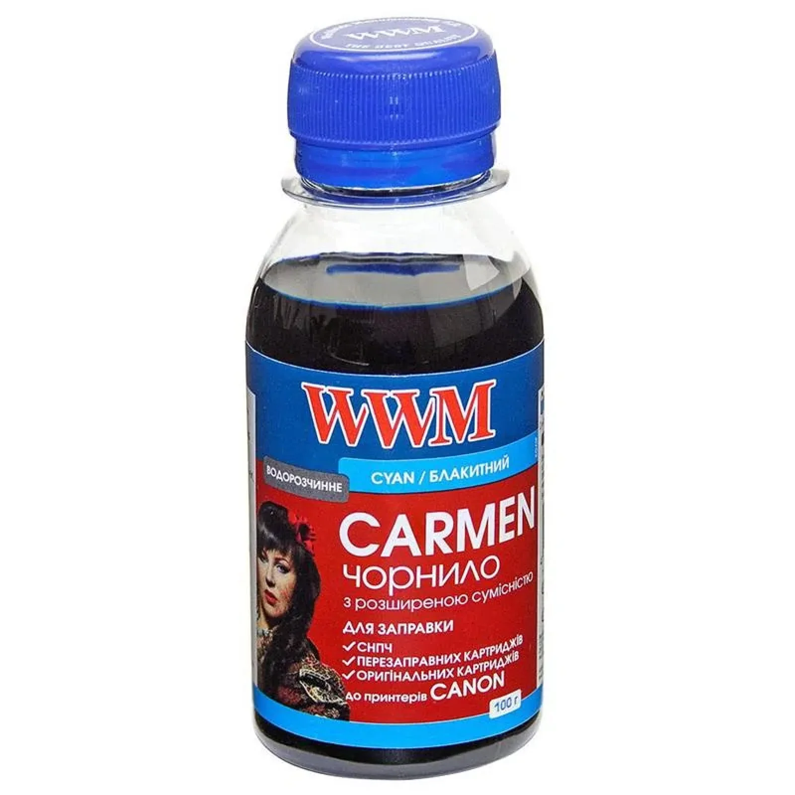 Чернила WWM Canon Universal Carmen Cyan (CU/C-2) 100г UA
