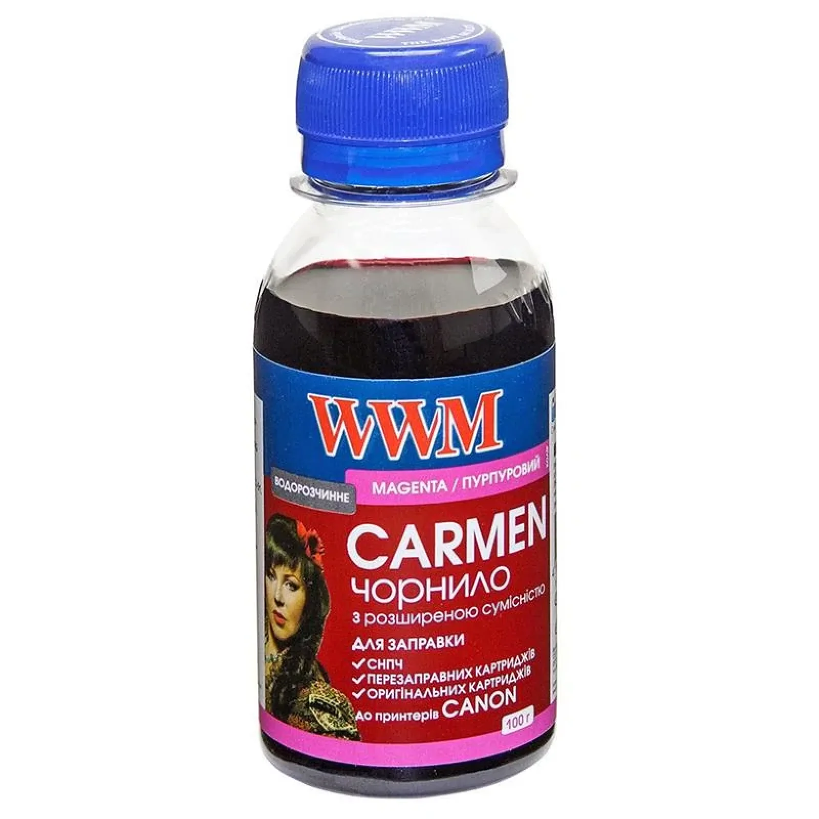 Чернила WWM Canon Universal Carmen Magenta (CU/M-2) 100г UA