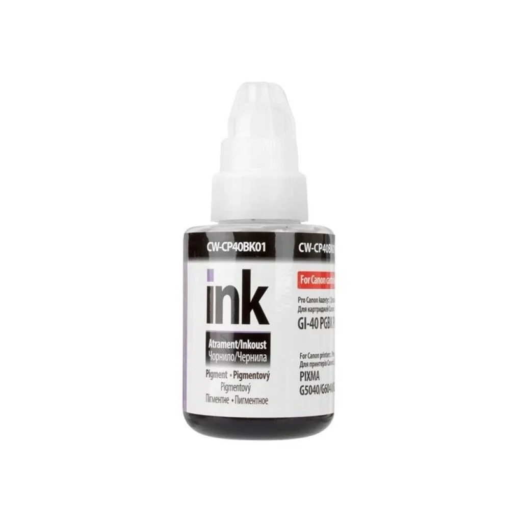 Чорнила CW Canon GI-40 PIXMA GM2040/G5040/G604 (CW-CP40BK01) Black Pigment, 135мл UA