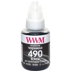 Чорнила WWM Canon Pixma G1400/2400/3400 Black Pigment (C490BP) 140г UA