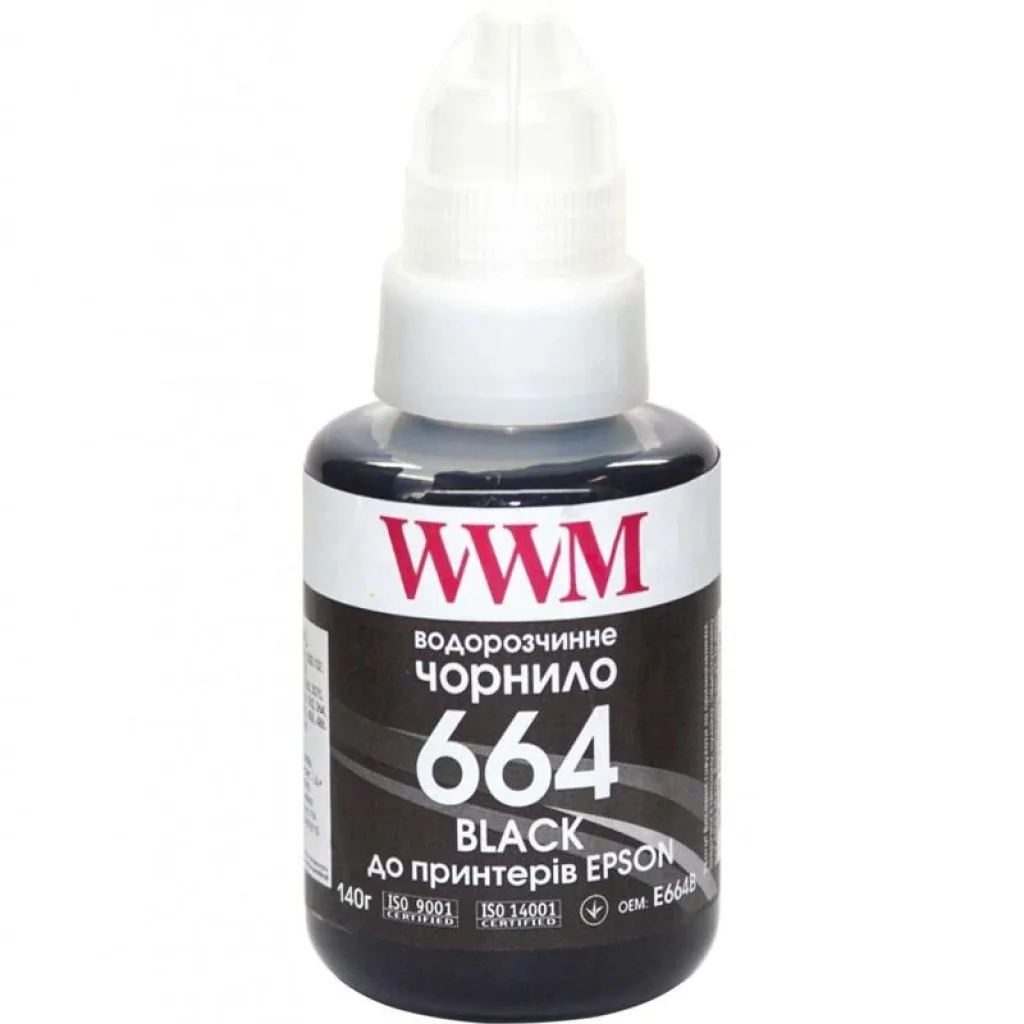 Чорнила WWM Epson L110/210/300 Black (E664B) 140г UA