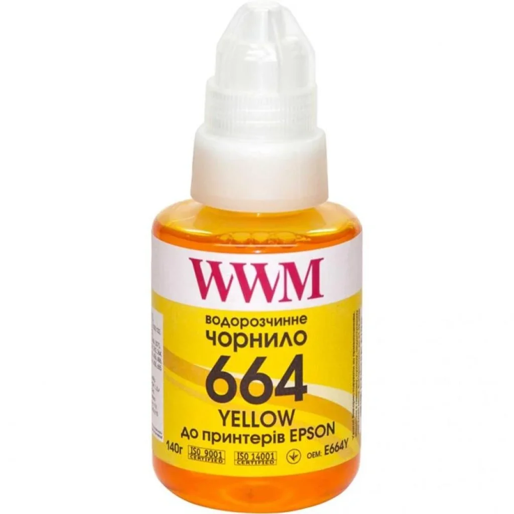 Чернила WWM Epson L110/210/300 Yellow (E664Y) 140г UA