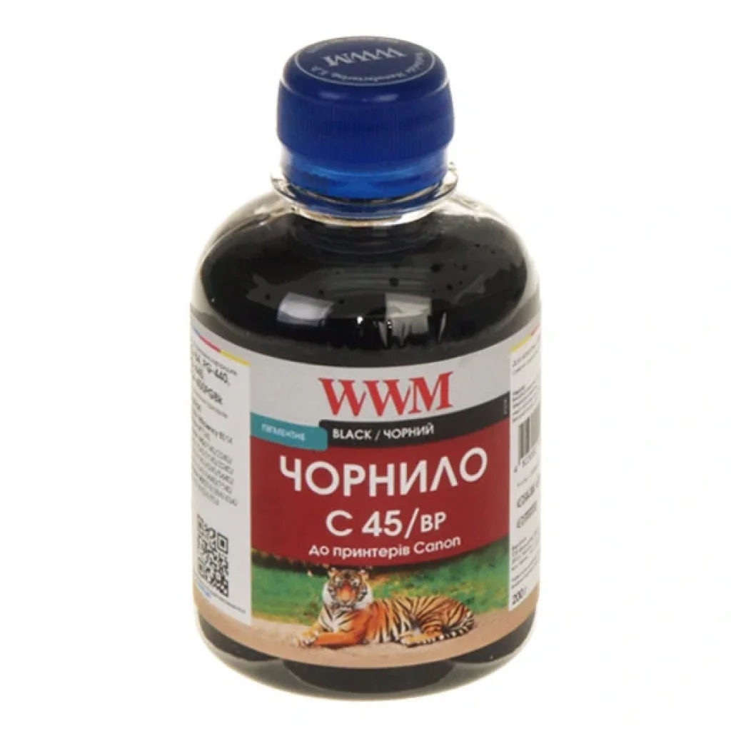 Чернила WWM CANON PG-440/PG-445/PGI-450Bk (Black Pigment) (C45/BP) 200г UA