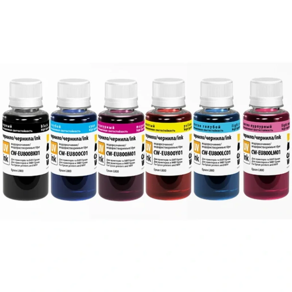 Комплект світлостійкого чорнила CW EPSON L800 BK/С/LC/LM/M/Y (CW-EU800SET01) 6х100мл UA
