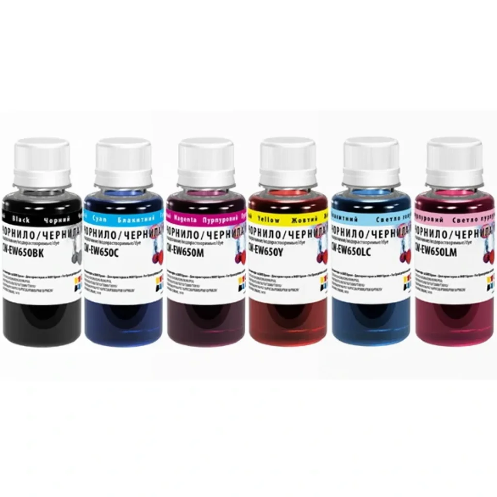 Комплект чернил CW EPSON TX650 BK/С/LC/LM/M/Y (CW-EW650SET01) 6*100г UA