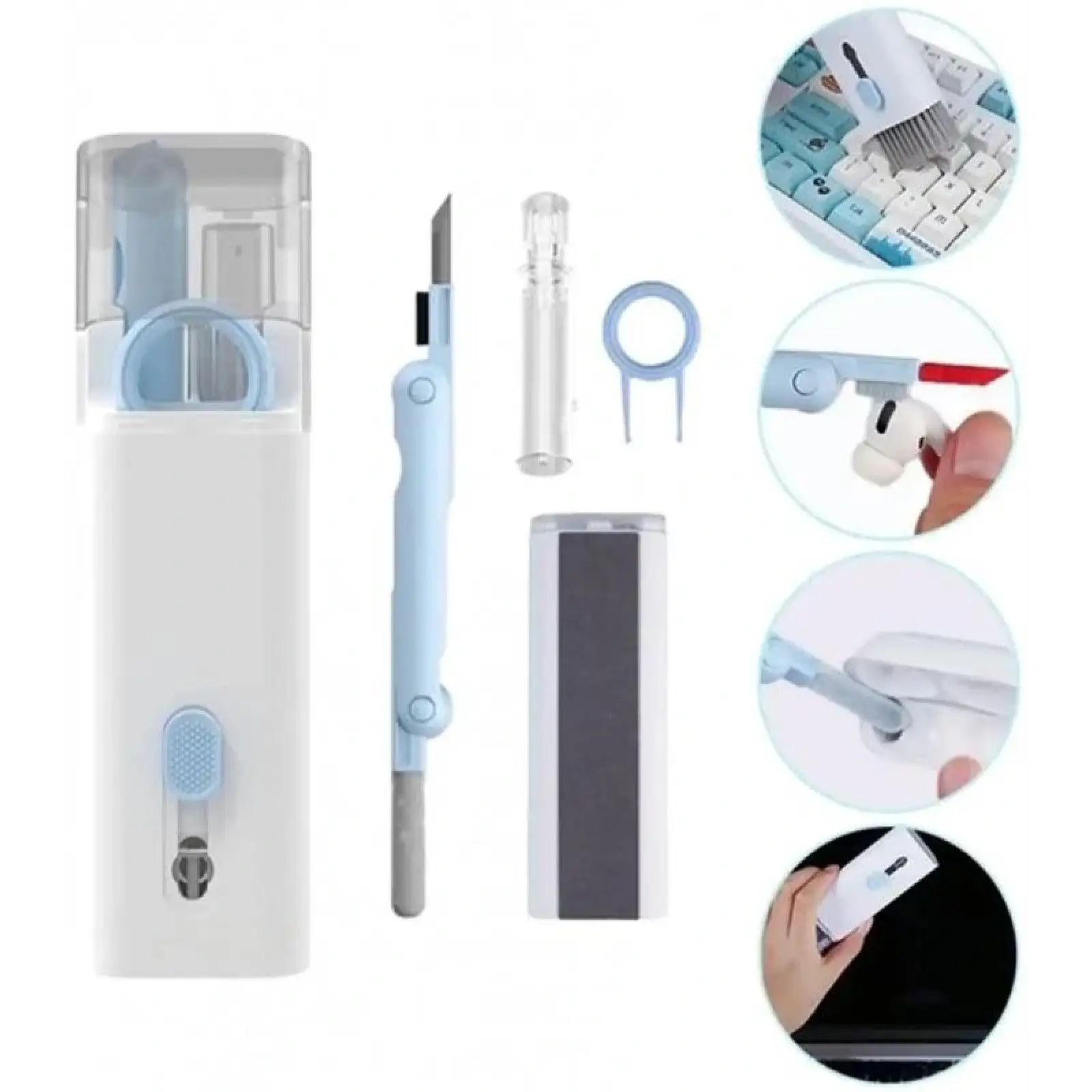 Багатофункціональний набір Xoko Clean set 100 для чищення електроніки та гаджетів Blue (XK-CS100-BLU)