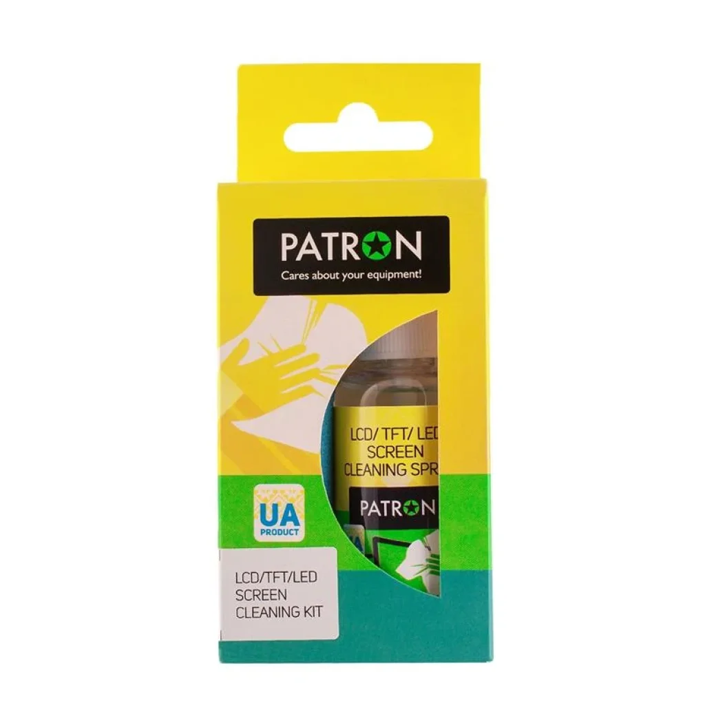 Набор Patron (F3-015) для очистки экранов, спрей 50 мл + салфетка UA