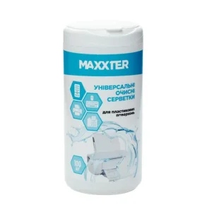 Чистячі серветки Maxxter у тубі для пластикових поверхонь, 100 шт. (CW-PL100-01) UA