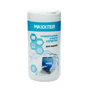 Чистящие салфетки Maxxter в тубе для дисплеев, 100 шт. (CW-SCR100-01) UA