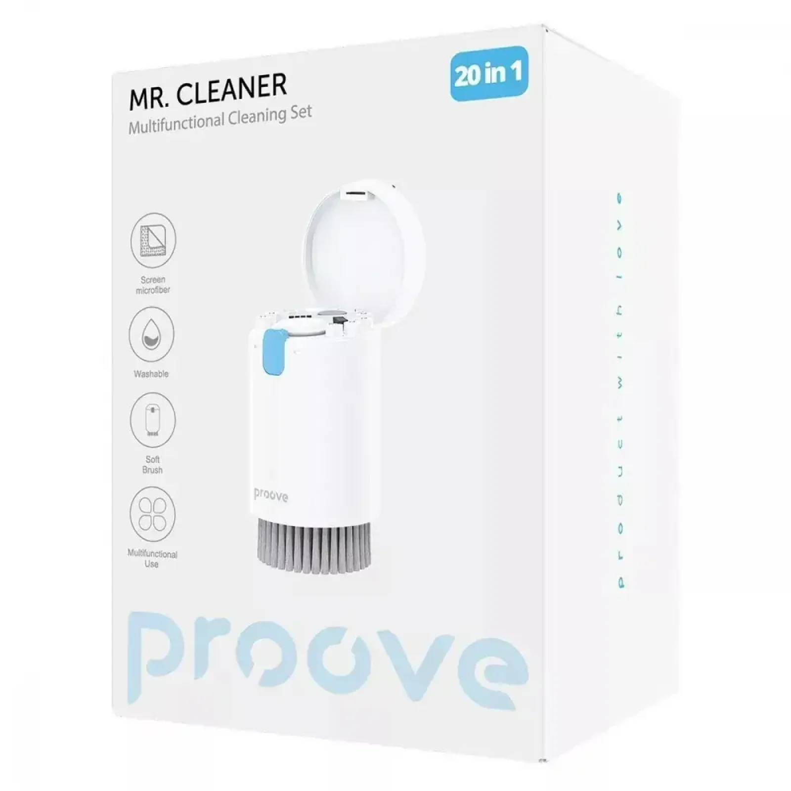 Багатофункціональний набір Proove Mr. Cleaner 20in1 для чищення електроніки та гаджетів White (MCS00002002) UA