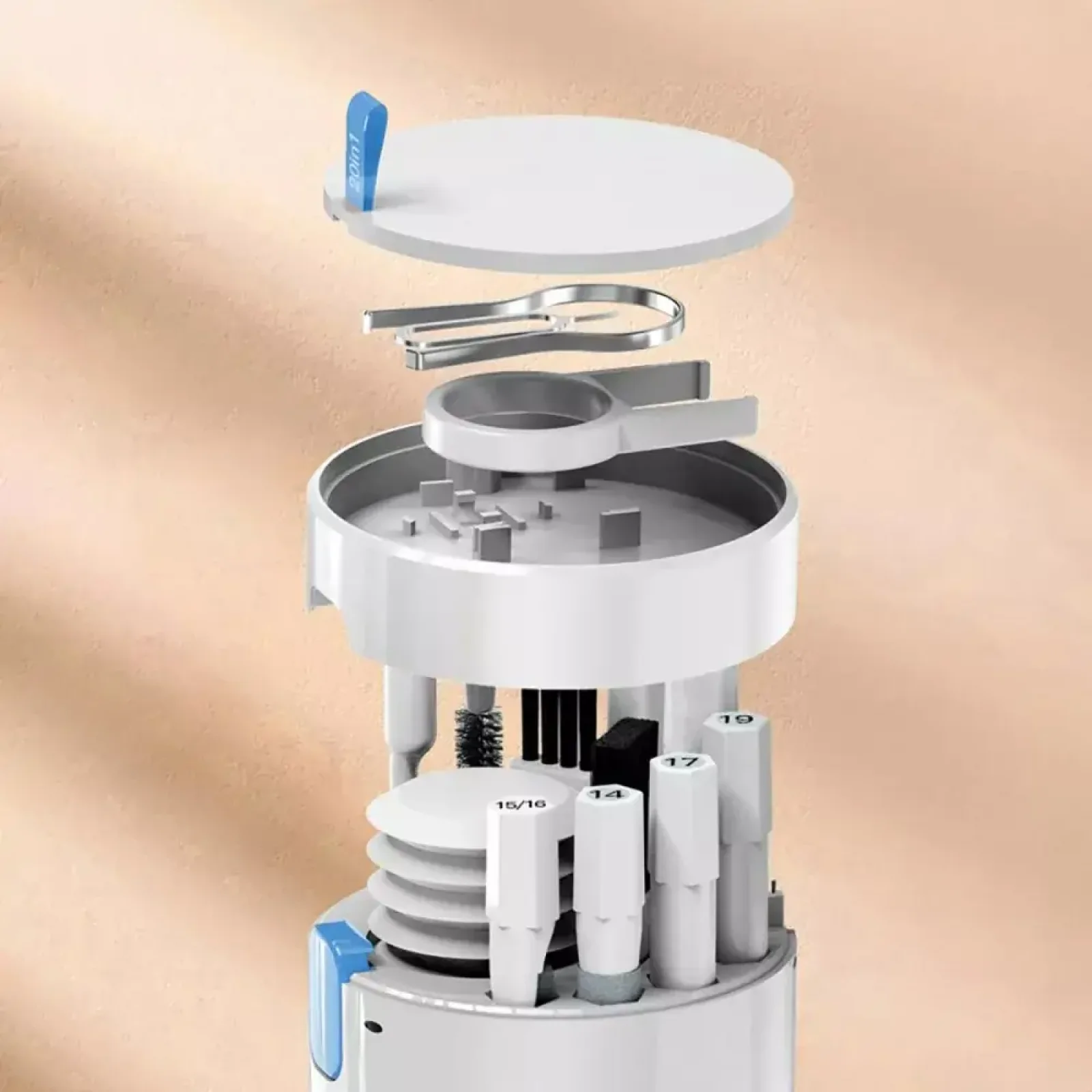 Багатофункціональний набір Proove Mr. Cleaner 20in1 для чищення електроніки та гаджетів White (MCS00002002) UA