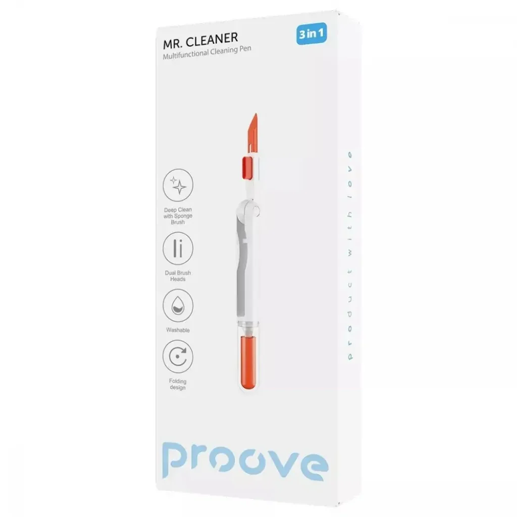 Багатофункціональний набір Proove Mr. Cleaner 3in1 для чищення електроніки та гаджетів White (MCP00000302) UA