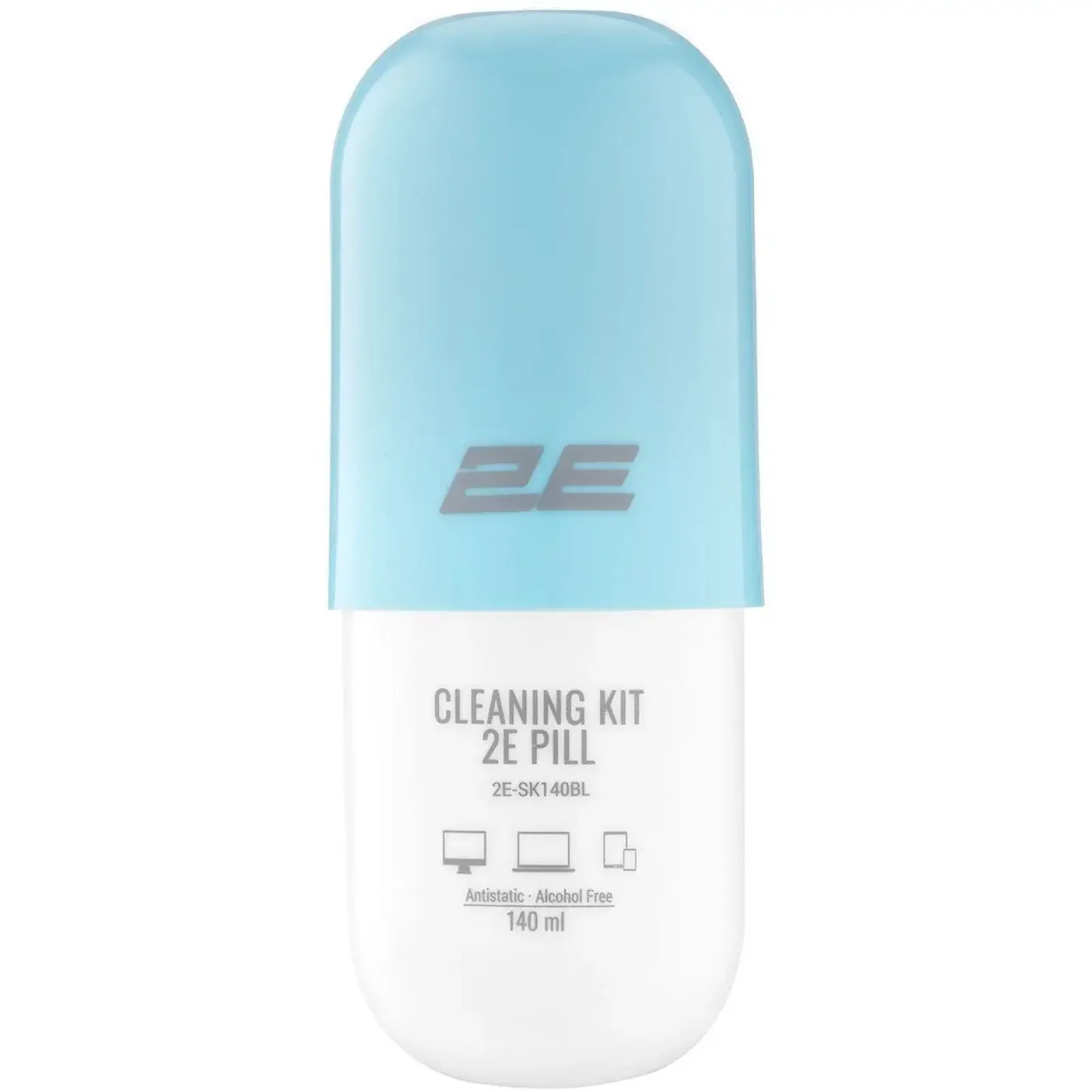 Набор для чистки 2E Pill (2E-SK140BL) LED/LCD + салфетка 20х20 см White/Blue UA