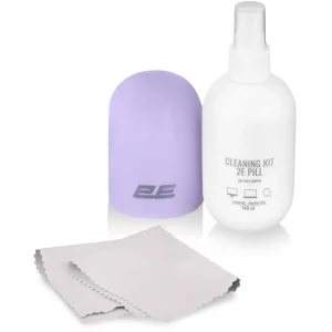 Набор для чистки 2E Pill (2E-SK140LC) LED/LCD + салфетка 20х20 см White/Lilac UA