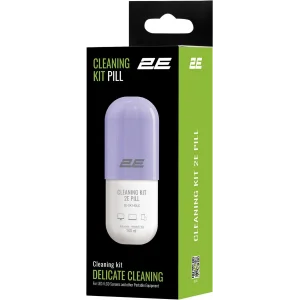 Набор для чистки 2E Pill (2E-SK140LC) LED/LCD + салфетка 20х20 см White/Lilac UA