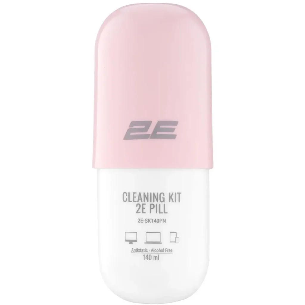 Набір для чищення 2E Pill (2E-SK140PN) LED/LCD + серветка 20х20 см White/Pink UA