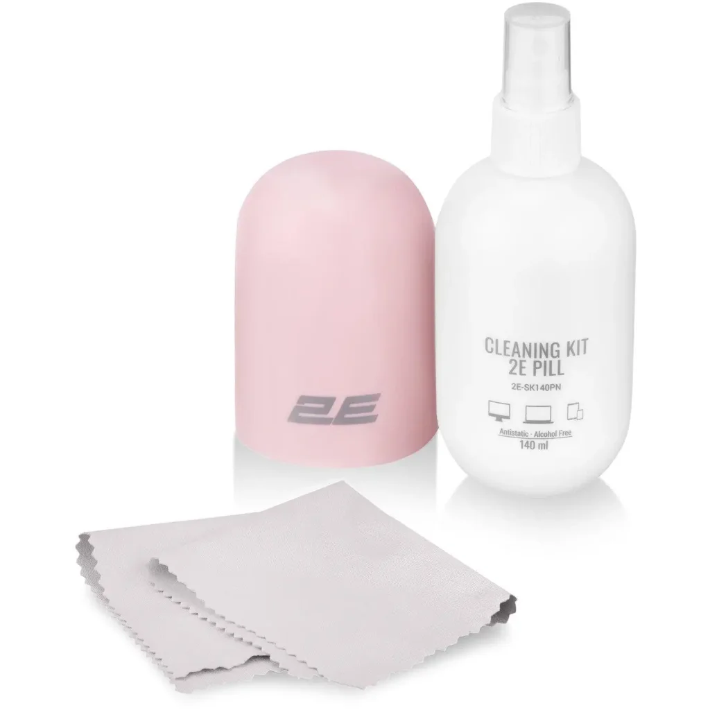 Набір для чищення 2E Pill (2E-SK140PN) LED/LCD + серветка 20х20 см White/Pink UA