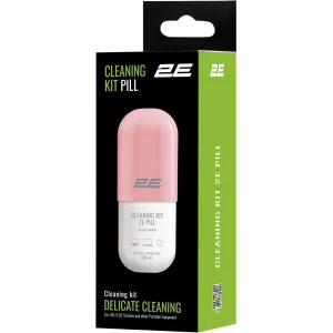 Набір для чищення 2E Pill (2E-SK140PN) LED/LCD + серветка 20х20 см White/Pink UA