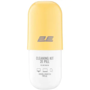 Набор для чистки 2E Pill (2E-SK140YW) LED/LCD + салфетка 20х20 см White/Yellow UA