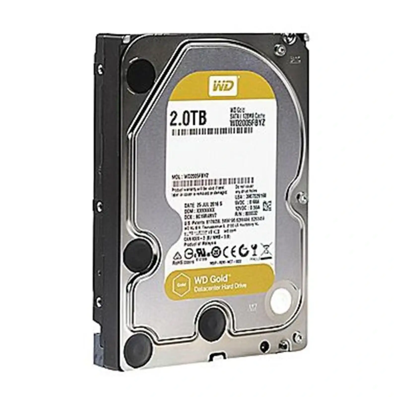 Жесткий диск HDD SATA 2.0TB WD Gold 7200rpm 128MB (WD2005FBYZ) UA