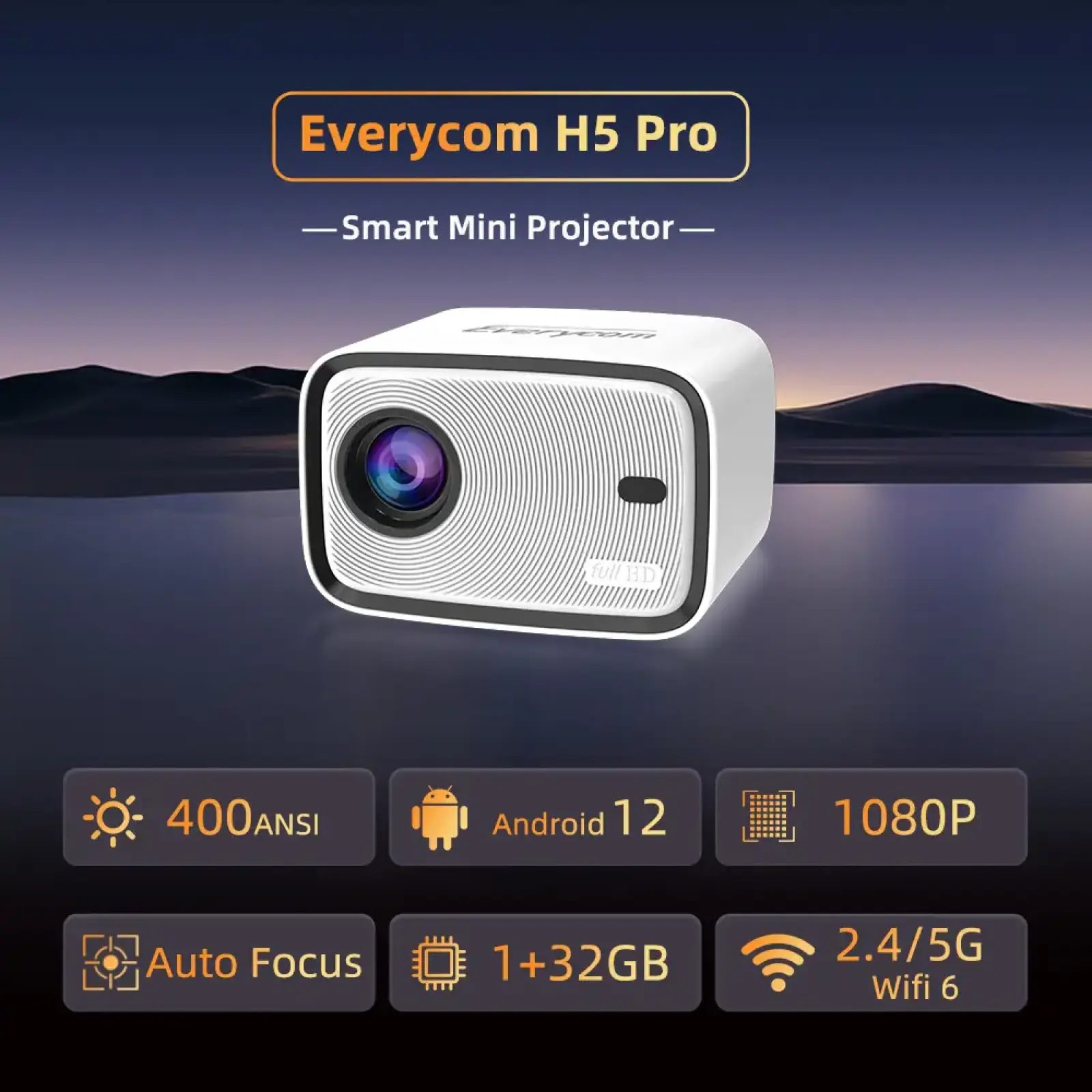 Портативний проектор Everycom H5 Pro UA