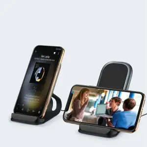 Беспроводное зарядное устройство ColorWay Wireless Stand 10W Blue (CW-CHW30Q-BL) UA