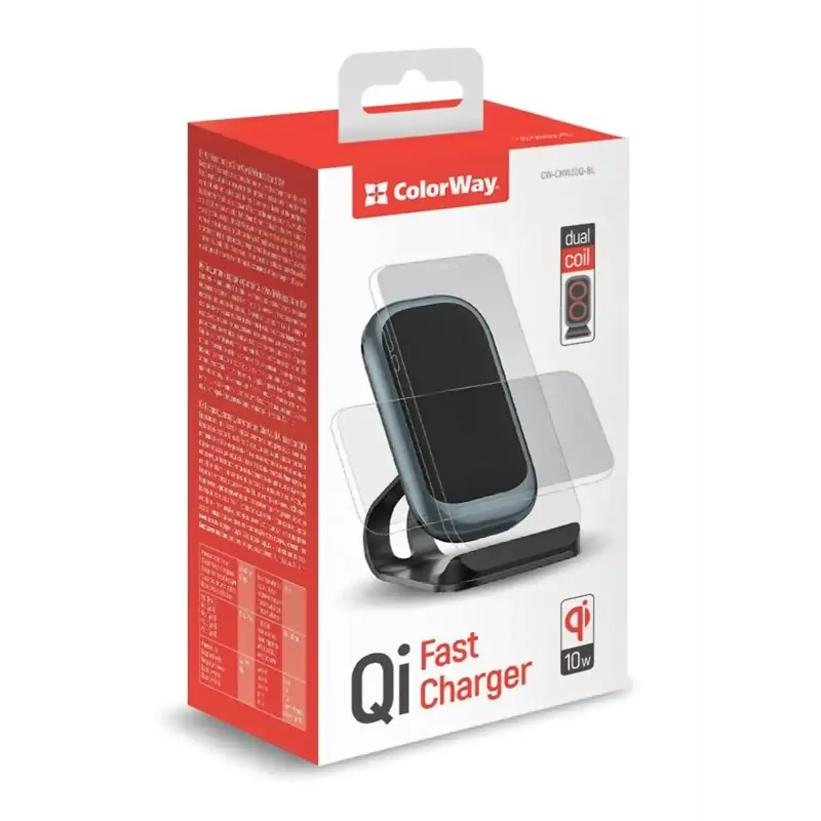Беспроводное зарядное устройство ColorWay Wireless Stand 10W Blue (CW-CHW30Q-BL) UA