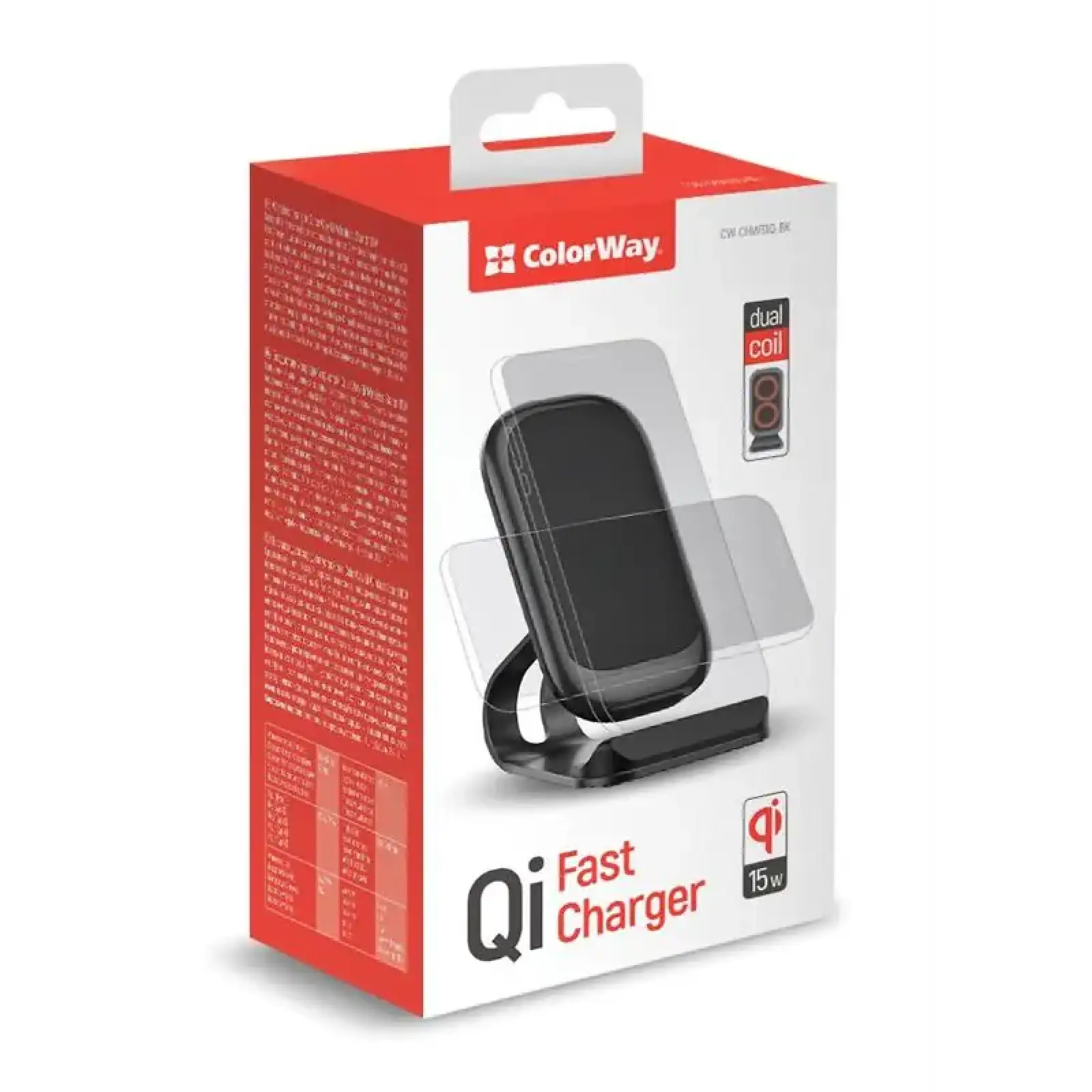 Бездротовий зарядний пристрій ColorWay Wireless Stand 15W Black (CW-CHW31Q-BK) UA