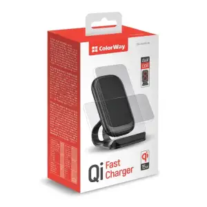 Бездротовий зарядний пристрій ColorWay Wireless Stand 15W Black (CW-CHW31Q-BK) UA