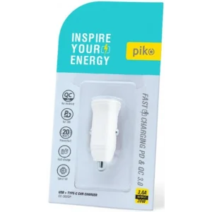 АЗП Piko CC-302QP (2USB, 3A) White (1283126509896) UA