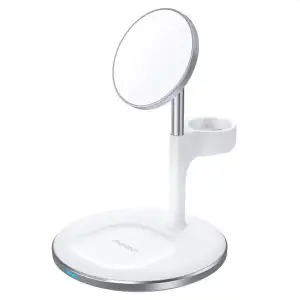Магнитное беспроводное зарядное устройство Choetech T586-F 3in1 Magnetic wireless charger station for iPhone UA