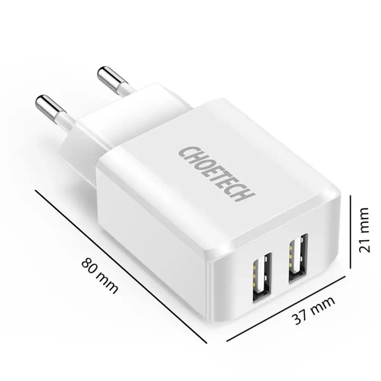 МЗП Choetech (2USBх2A) White (C0030) UA