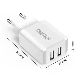 МЗП Choetech (2USBх2A) White (C0030) UA