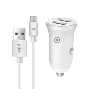 АЗП Piko CC-312 (2USB, 3.1A) White + кабель Type-C (1283126538803) UA