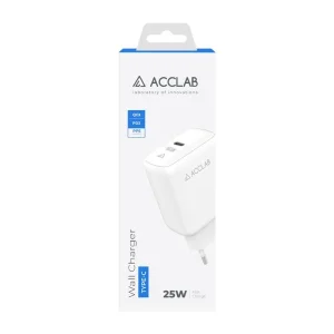 МЗП AccLab AL-TC125 1хType-C 5В/3A/25W QC/PD 3.0 White (1283126538841) UA