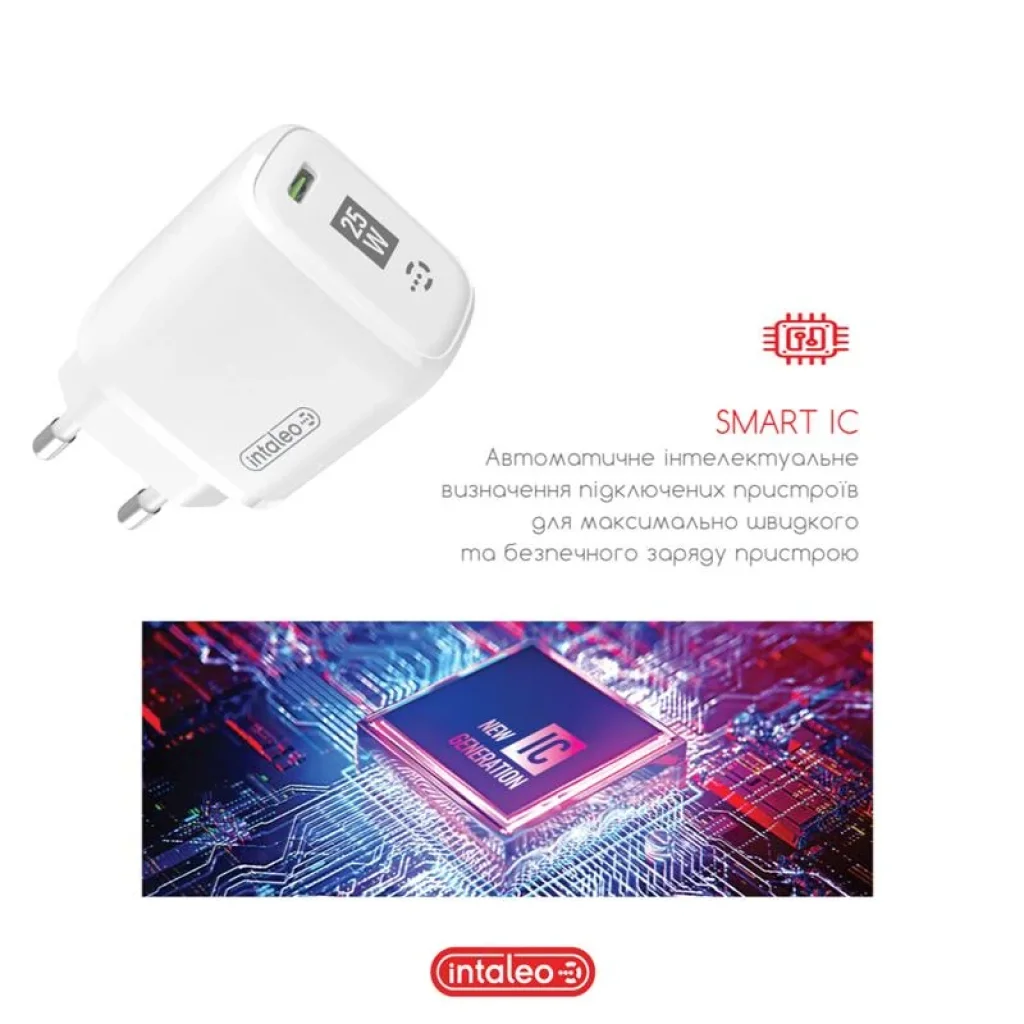 МЗП Intaleo TCGQPD125 (1USBx3A) White (1283126538827) UA