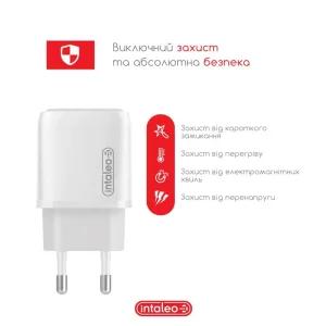 МЗП Intaleo TCGQPD125 (1USBx3A) White (1283126538827) UA
