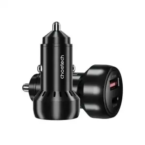 АЗП Choetech (1USB Type C; 1USB) 60W PD3.0 QC3.0 Black (TC0014) UA